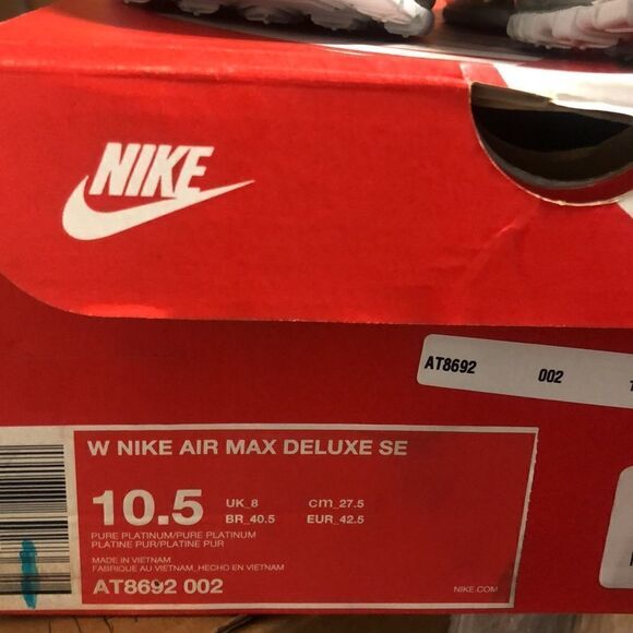 Nike Women's Air Max Deluxe SE NEW in Box SZ 10.5 White - Picture 8 of 8